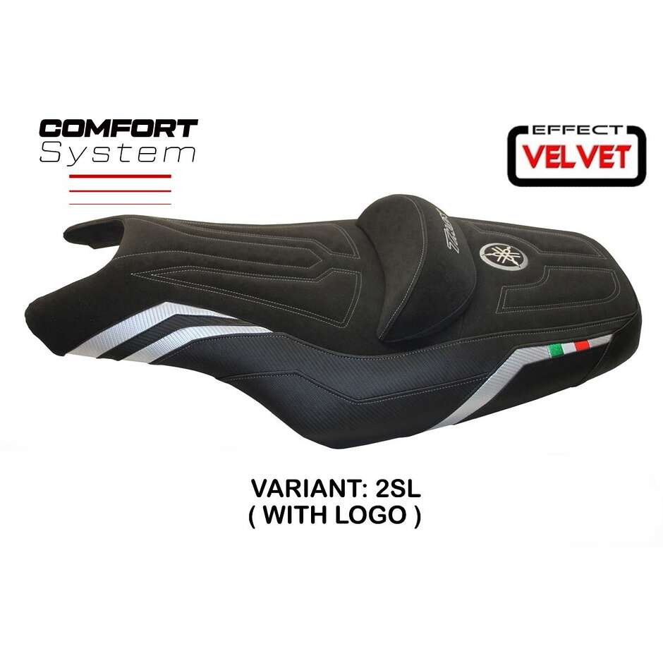 Housse de selle TPZ Italia spécifique pour Yamaha T-Max (modèles 2008-2016) - Système de confort « I Love Italy »
